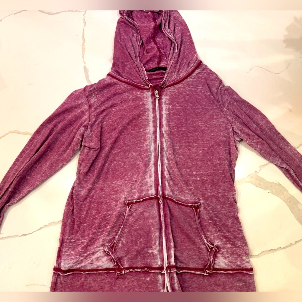 Light Burgundy Zip up hoodie